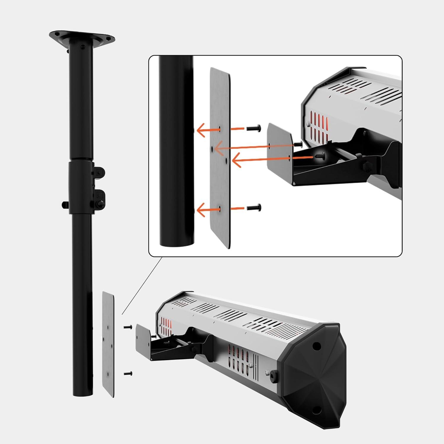 image:imageHeat Storm Tradesman 1500 Watt Infrared Heater Tripod Combo RemoteHeater Ceiling Mount