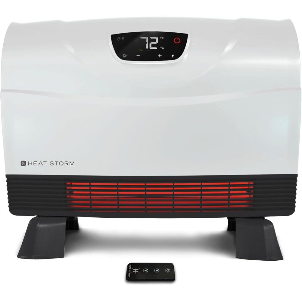 image:imageNEW Touch Screen  1500 Watt  Infrared Space Heater  Wall Mounted  Wifi Enabled Grey with WIFIWhite