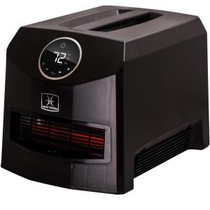 Heat Storm Mojave Indoor Ultra Lightweight Portable Infrared Space Heater – 1500 Watts – Built in Thermostat & Overheat Sensor – Remote Control(Mojave Black)
