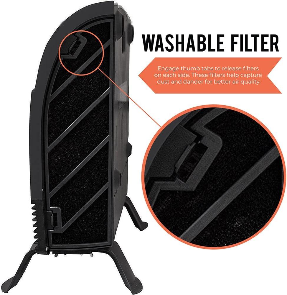image:imageHeat Storm Phoenix HS1500PHX Infrared Space Heater with Attachable Feet Remote Control Energy Efficient7501500 Watts Gray Floor or WallGray