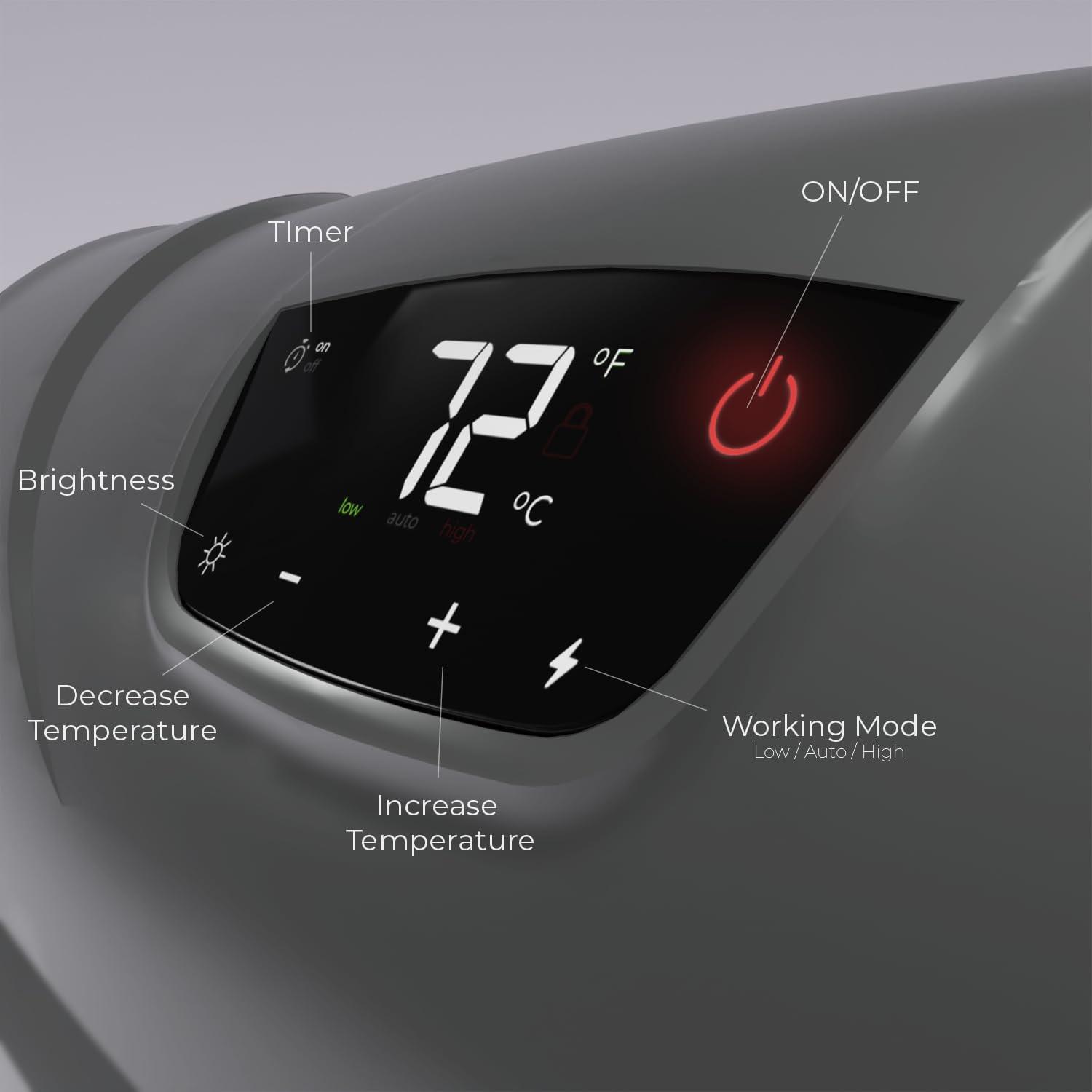 image:imageHeat Storm Phoenix HS1500PHX Infrared Space Heater with Attachable Feet Remote Control Energy Efficient7501500 Watts Gray Floor or WallGray