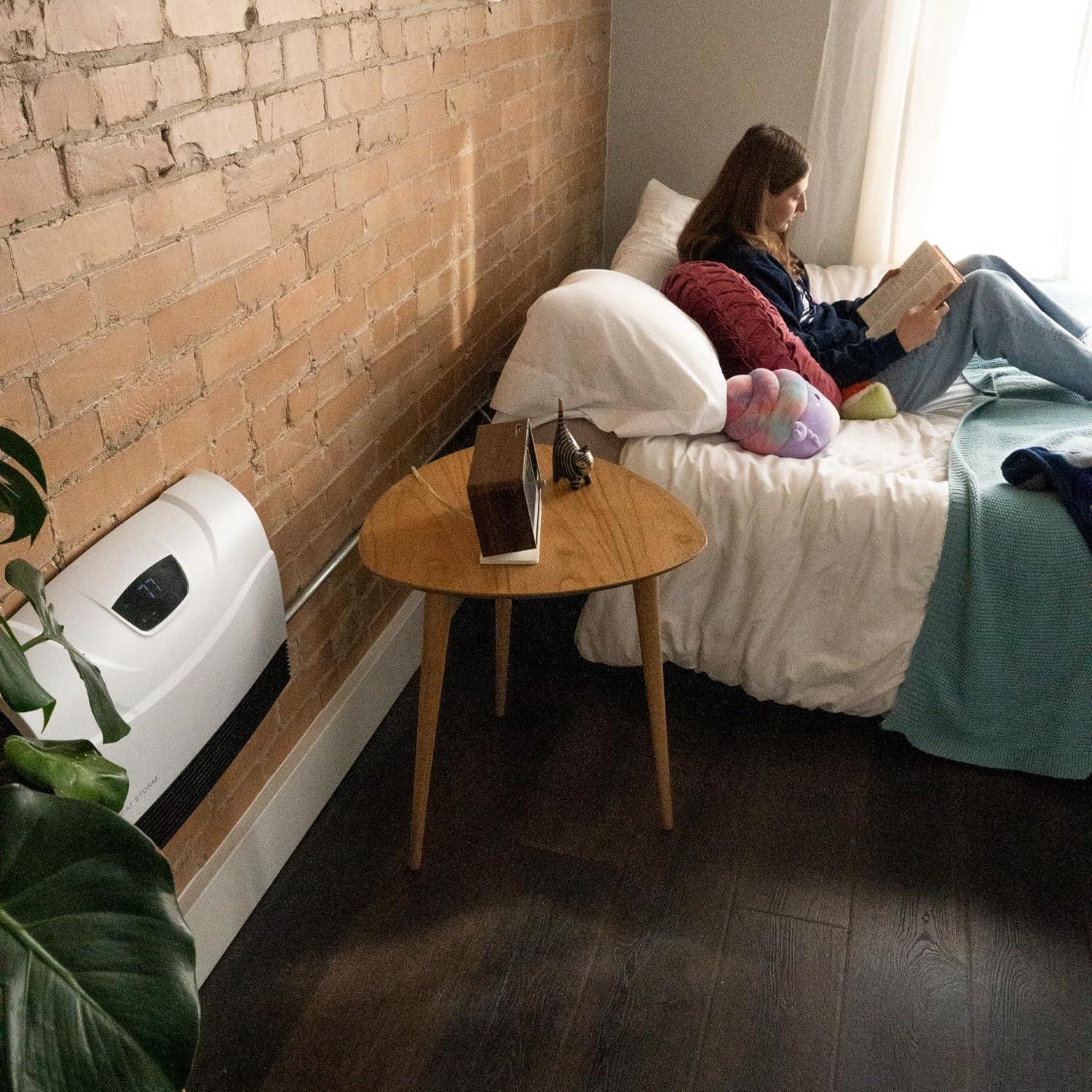 image:imageHeat Storm Phoenix HS1500PHX Infrared Space Heater with Attachable Feet Remote Control Energy Efficient7501500 Watts Gray Floor or WallWhite