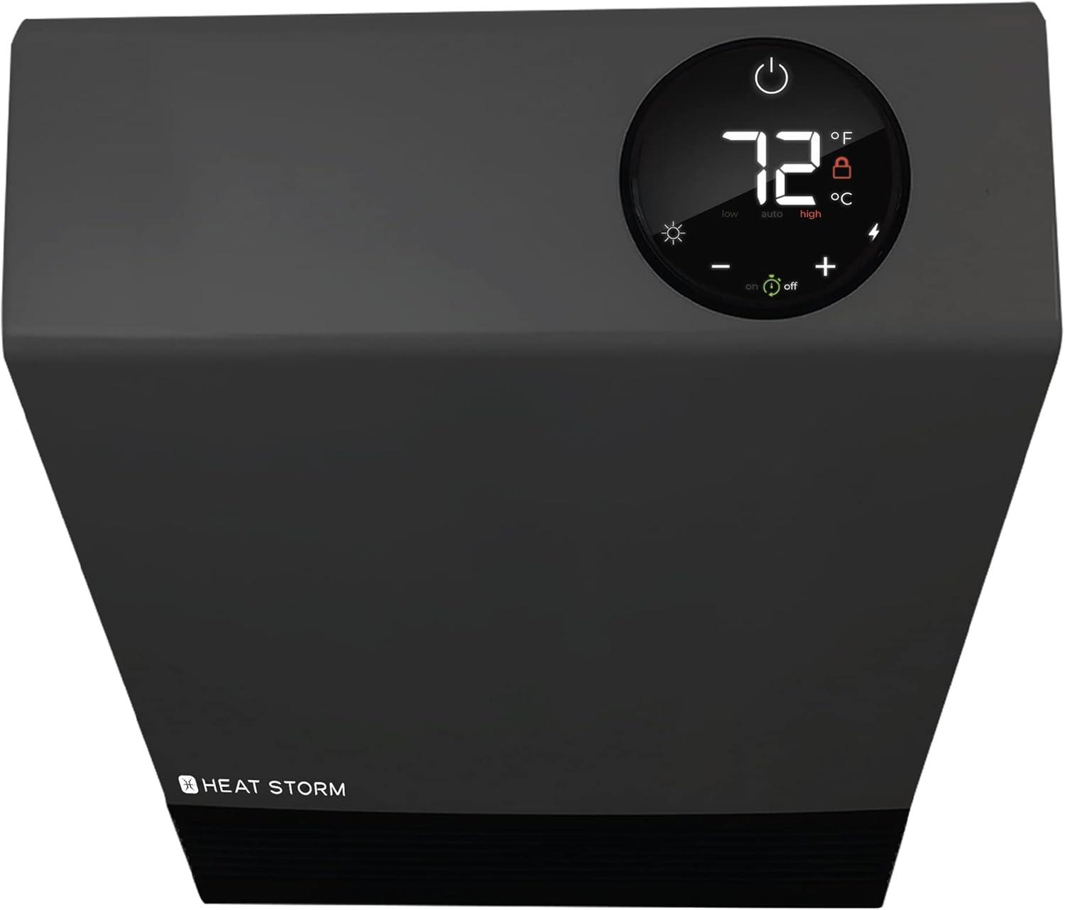 image:imageHeat Storm Wall Gray HS1000WX Deluxe Indoor Infrared Space Saving1000 WattsRemote ControlHome amp Office HeaterSafe to Touch Grill 13x4x17Gray