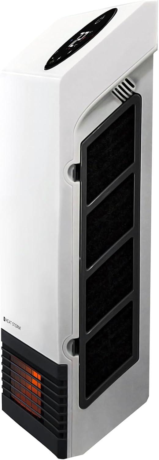 image:imageHeat Storm Wall Gray HS1000WX Deluxe Indoor Infrared Space Saving1000 WattsRemote ControlHome amp Office HeaterSafe to Touch Grill 13x4x17With Feet